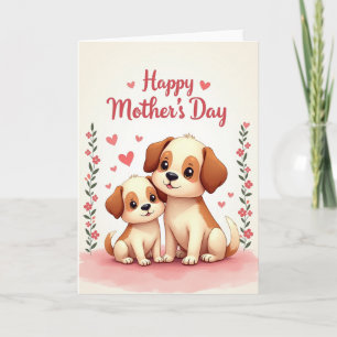 Loving Mothers Day Puppy Card