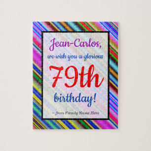 Loving, Multicolored 79th Birthday Puzzle