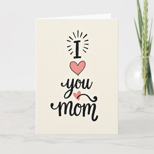 Loving Mum Calligraphy Art Card (Front)