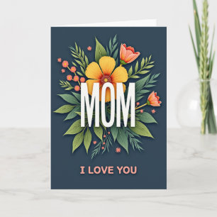 Loving Mum Floral Wreath Card