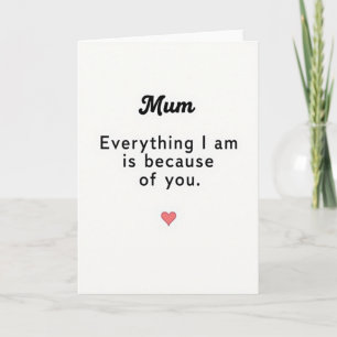 Loving Mum Gratitude Card