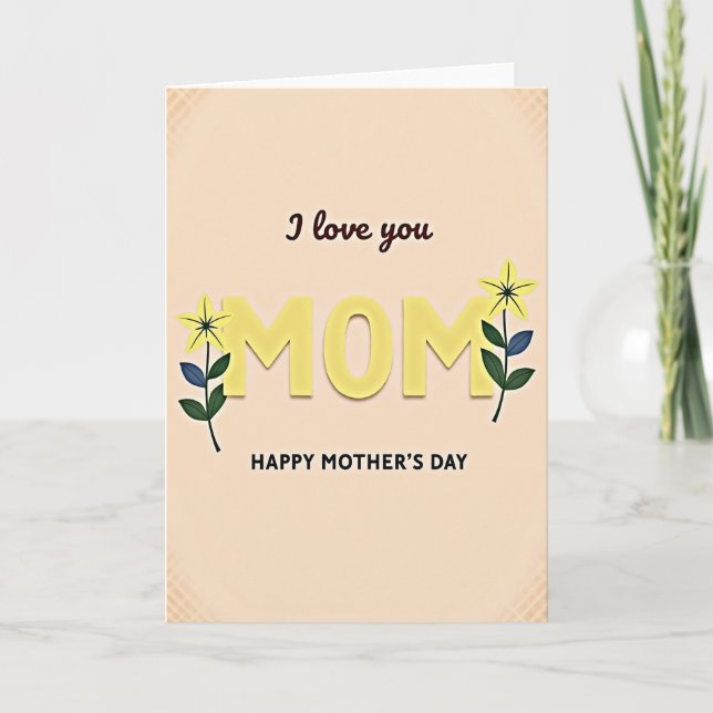 Loving Mum Illustration Card (Front)