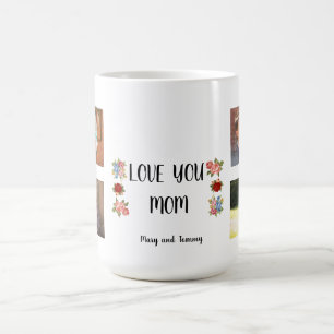 Loving Mum with Angelitti Script 4 photos Coffee Mug