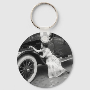 Loving My Old Car, 1920s Key Ring