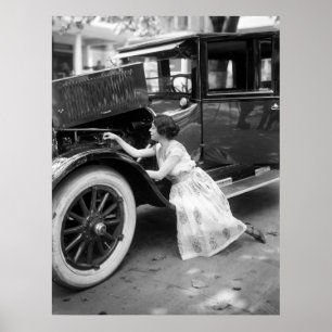 Loving My Old Car, 1920s Poster