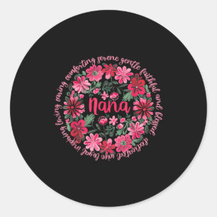Loving nana boho floral style happy mother's day classic round sticker