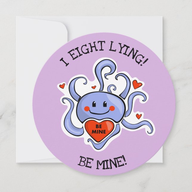 Loving Octopus Valentine Cards (Front)