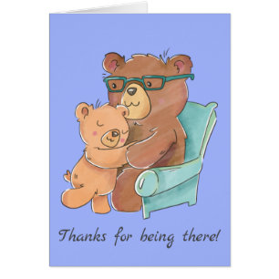 Loving Papa Bear with baby bear Father's Day