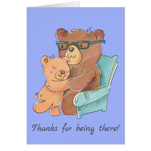 Loving Papa Bear with baby bear Father's Day (Front)