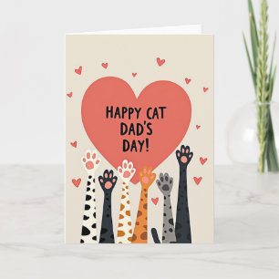 Loving Paws Cat Dads Day Card