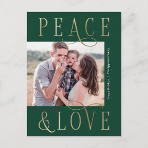 Loving Peace Editable Colour Photo Holiday Postcar Postcard