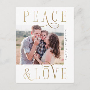 Loving Peace Editable Colour Photo Holiday Postcar Postcard