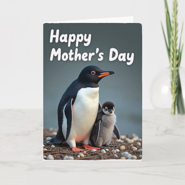 Loving Penguin Mothers Day Card (Front)