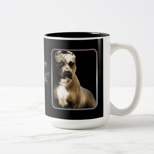 Loving Pet Pitbull Mug (Right)