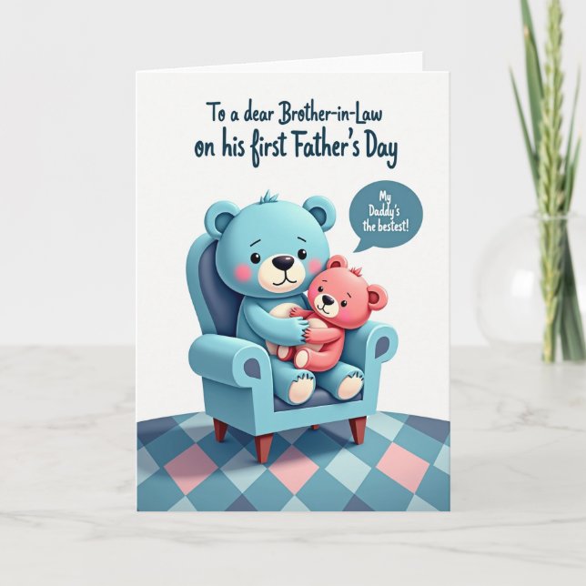 Loving Plush Fathers Day Card (Front)