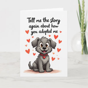 Loving Pup Fathers Day Story Card