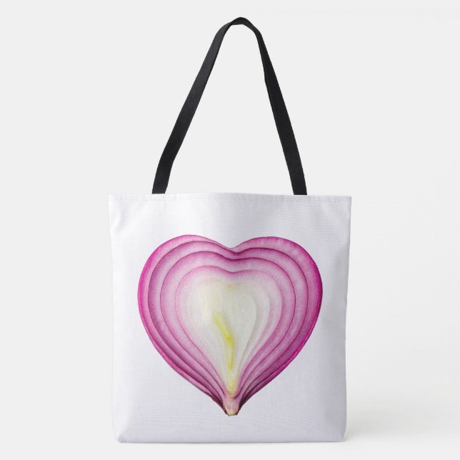 Loving Purple Onion Large Shoulder Tote Bag (Front)