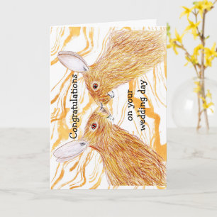 Loving Rabbits Congratulations on your wedding day Card