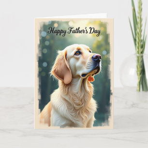 Loving Retriever Fathers Day Card