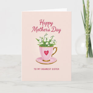 Loving Sisters Day Teacup Card