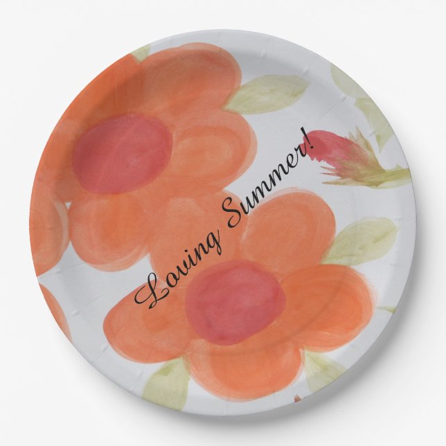 Loving Summer Paper Plates (Front)