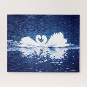 Loving Swan Couple, Jigsaw Puzzle