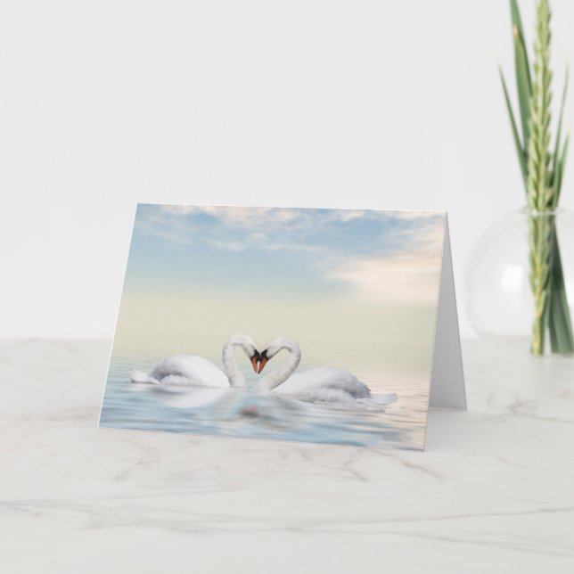 Loving swans card (Front)