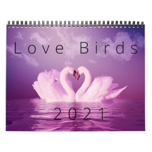 Loving Swans, Love Birds 20XX Custom Personalised Calendar