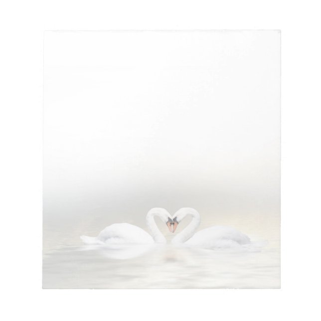 Loving swans notepad (Front)