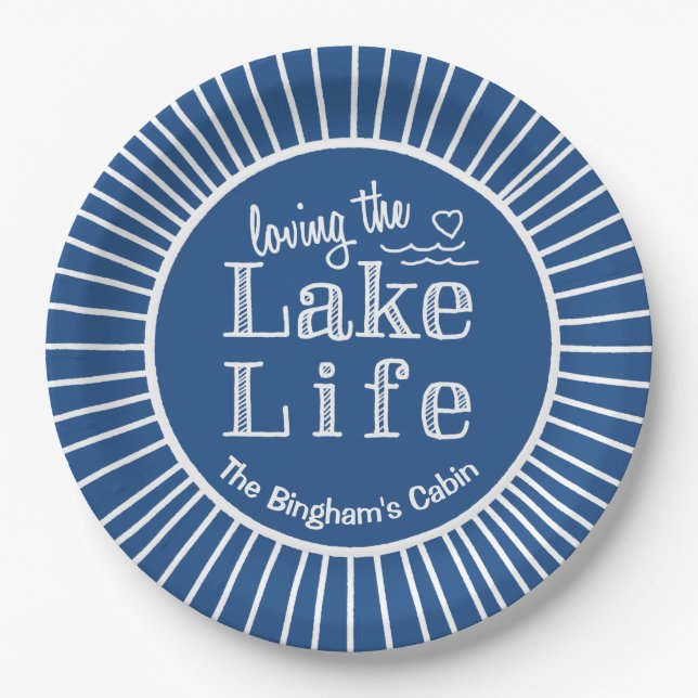 Loving the Lake Life Paper Plate (Front)