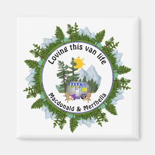 LOVING THIS VAN LIFE Personalised CARAVAN Camping Magnet