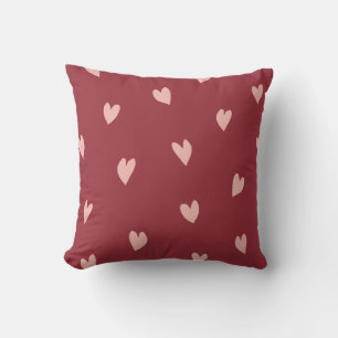Loving Touch Red Pink Throw Pillow