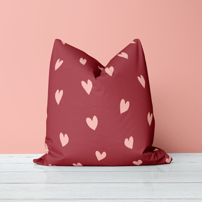 Loving Touch Red Pink Throw Pillow (Creator Uploaded)