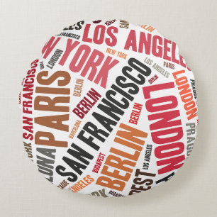 Loving travelling round cushion