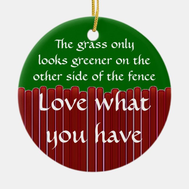 Loving What You Have Ceramic Tree Decoration (Front)