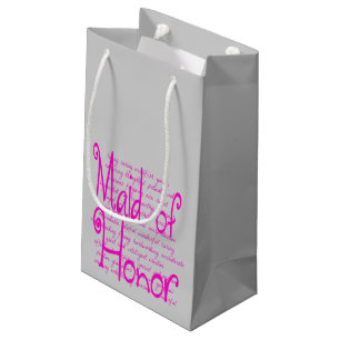Loving Words for a Maid of Honour Small Gift Bag
