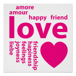 Loving words poster