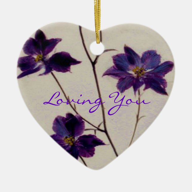 Loving You Ceramic Tree Decoration (Front)
