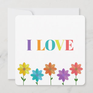 Loving You Flower Garden Valentine Holiday Card