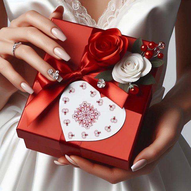 Loving You seamless doodle valentine Heart Sticker (Creator Uploaded)