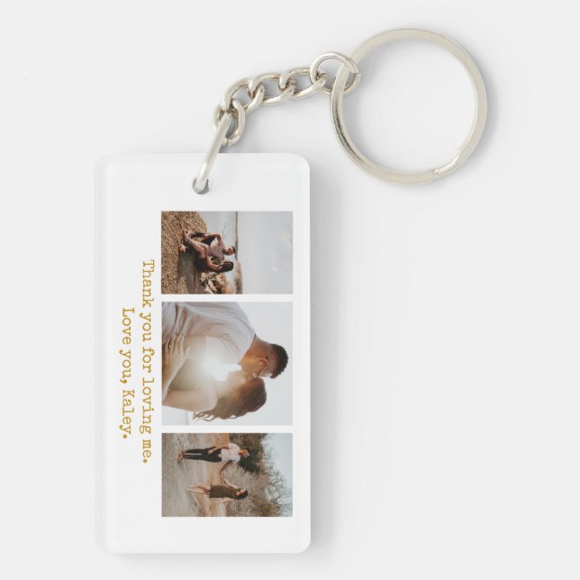 Loving Yourself....| 3 Photos Gift for Him/Her Key Ring (Back)