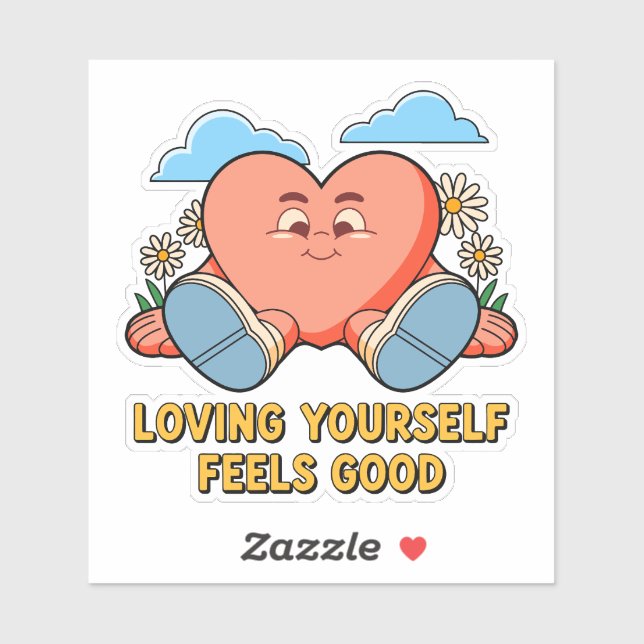 Loving Yourself Feels Good Cute Self Love Sticker (Sheet)
