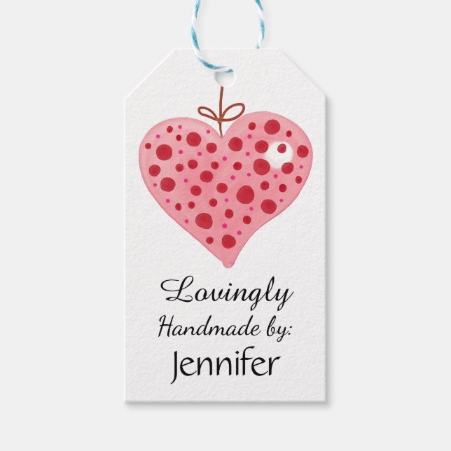 Lovingly, Handmade by: Customisable Gift Tags (Front)