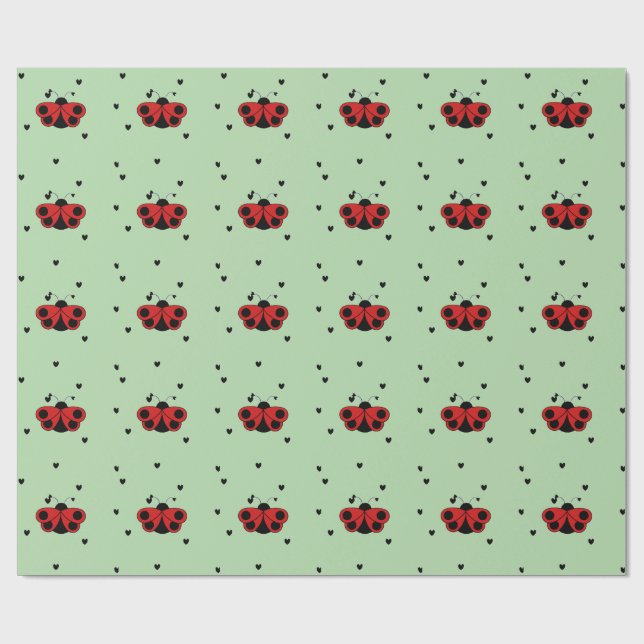 lovlee bug two-tone wrapping paper (Flat)
