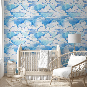 Lovley Sky Clouds - Seamless Pattern 4 Wallpaper