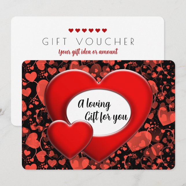 Lovly Hearts Design Frame + your text & idea 1 (Front/Back)