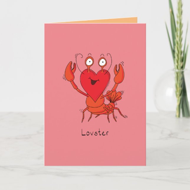 Lovster - Love Lobster Valentine's Greeting Card (Front)