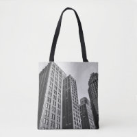 LOW ANGLE GRAYSCALE PHOTOGRAPHY OF HIGH-RISE BUILD