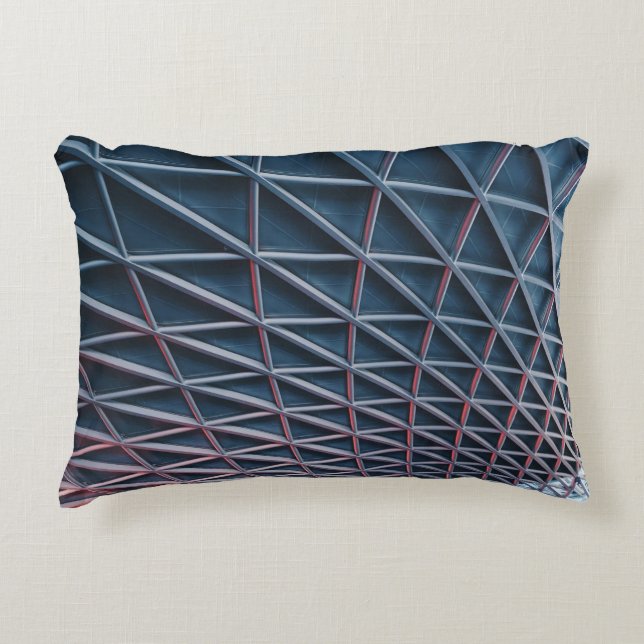 Low-angle photo of building structure decorative cushion (Front)