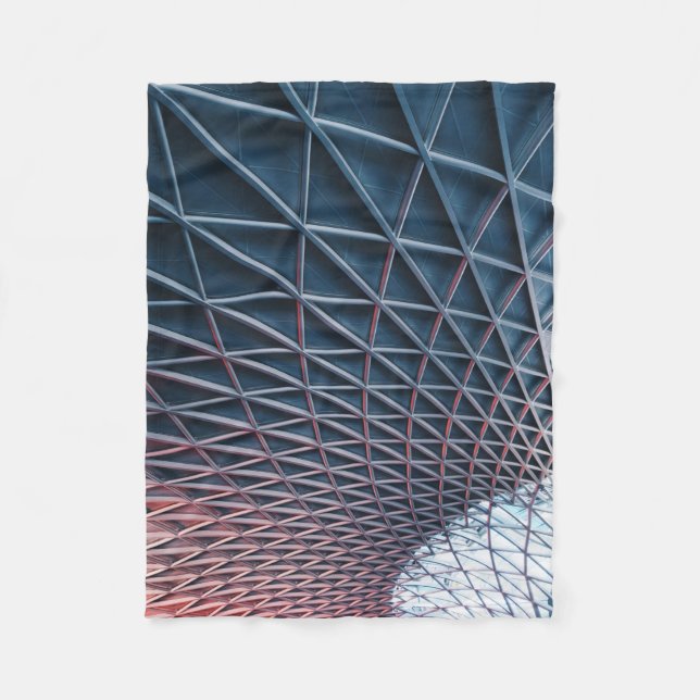 Low-angle photo of building structure fleece blanket (Front)